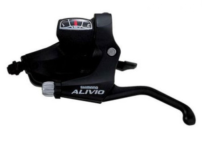 Переключатель ALIVIO ASTM410LBL 2-8109  шифтер+торм. ручка 3скор. левая черный SHIMANO