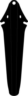 Крыло-щиток 00-190873 задний 26"-29" крепление под седло, ширина 95мм, длина 340мм, гибкий пластик, с хомутом, черный