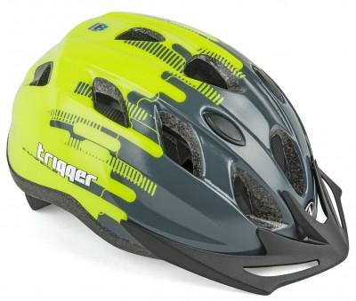 Шлем подростковый TRIGGER 174 GREY/NEON YELLOW INMOLD р-р 52-56см AUTHOR
