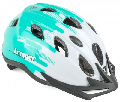 Шлем подростковый TRIGGER 174 WHITE/GREEN INMOLD р-р 54-58см AUTHOR