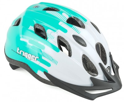 Шлем подростковый TRIGGER 174 WHITE/GREEN INMOLD р-р 52-56см AUTHOR