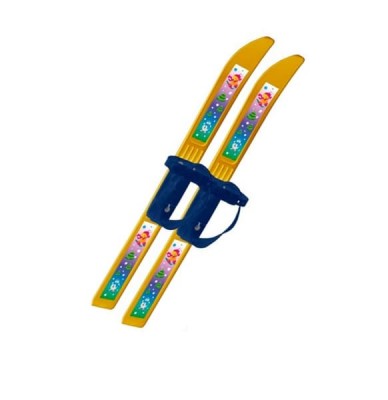 Лыжи детские Олимпик-спорт Мишки с палками (12)