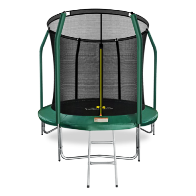 ARLAND Батут премиум 8FT с внутренней страховочной сеткой и лестницей (Dark green) (ТЕМНО-ЗЕЛЕНЫЙ)