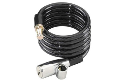 Замок 05-0007356 вело трос 7.5мм, ключ, 1950/180см класс защиты 1/15, 280гр, черный ABUS