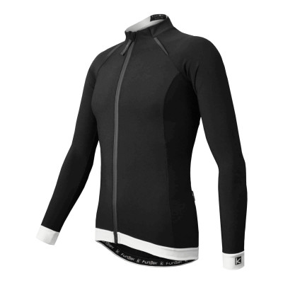 Велоджерси с рукавом 12-684 Bernalda J-658LW Black/Blue Men Water Repel Thermal LS Jersey уровень PRO с длин. молнией. черно-синяя S FUNKIER