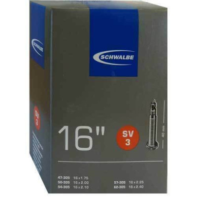 Камера. 16" спорт 05-10409313 SV3 16х1,75-2.40 (47/62-305) IB 40mm. SCHWALBE