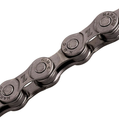 Цепь 6-190580 Z8.1 7,1мм с замком в пластик. коробке 116зв. 1/2"x3/32" 6-8скор. серая KMC (Тайвань)