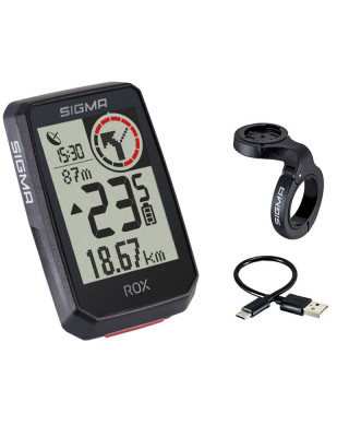 Велокомп. 4-001052 ROX 2.0 (Black) Top-Mount крепеж на руль, 14 функций, GPS, BLUETOOTH (Android, IOS) черный SIGMA NEW