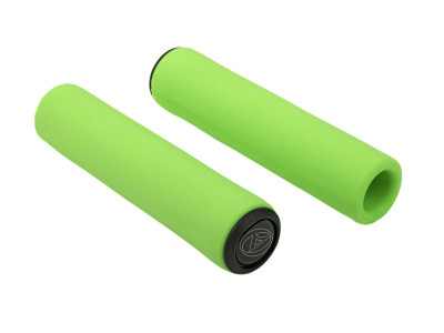 Ручки 8-33402032 на руль AGR SILICONE ELITE 130мм Green-Neon 96г. силиконовые неоновые AUTHOR