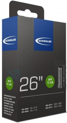 Камера. 26" авто 05-10422240  AV11A 26x0,8-1.00 (20/25-559/571) IB AGV 40mm. SCHWALBE