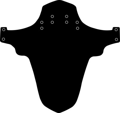 Крыло-щиток 00-190870 перед 26"-29" крепление на вилку 210мм, длина 253мм, гибкий пластик, с хомутами, черный